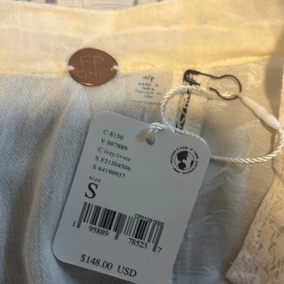 Free People Cream Long Sleeve Sundress with Bishop Sleeves - Picture 5 of 5